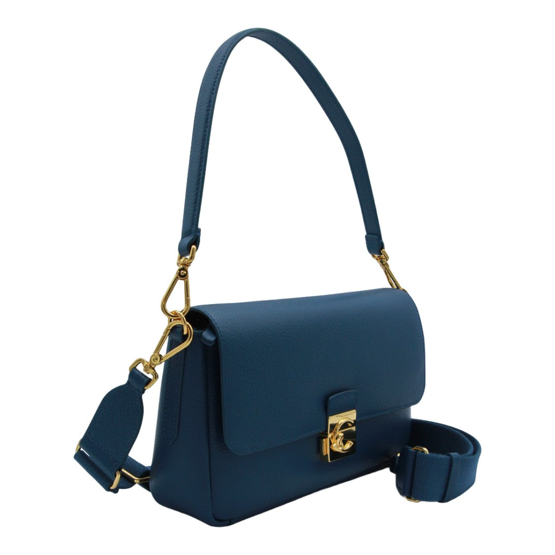 Coccinelle Structured Rectangular Handbag With Gold-Tone Clasp
