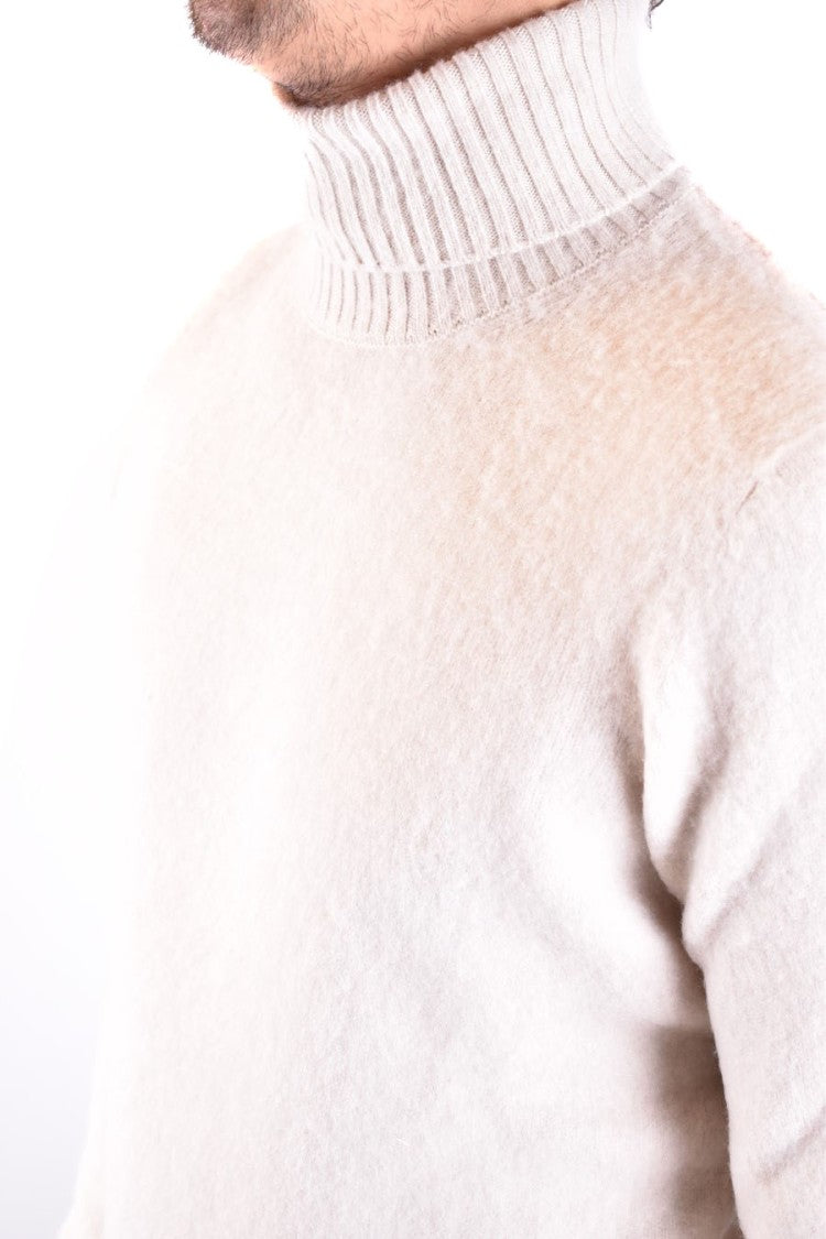 Tagliatore High-Neck Ribbed Knit Sweater With Tailored Fit