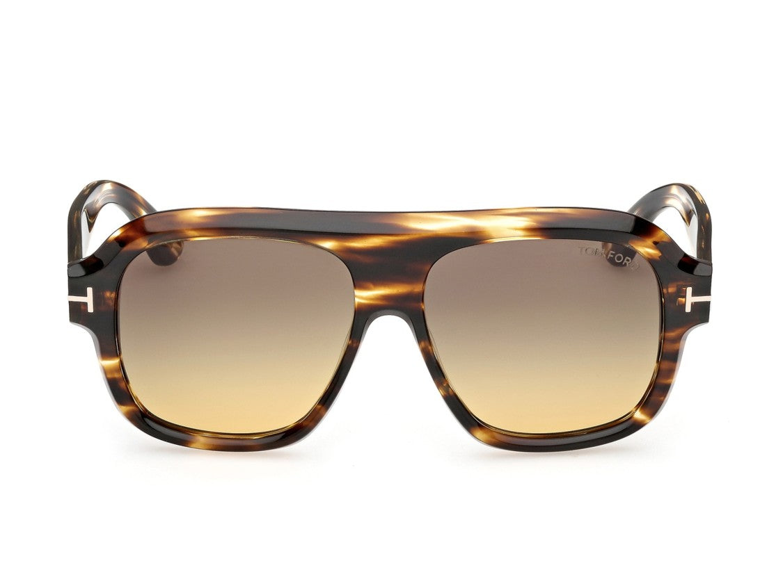 Tom Ford Ft1324 Bold Oversized Tortoiseshell Square Sunglasses