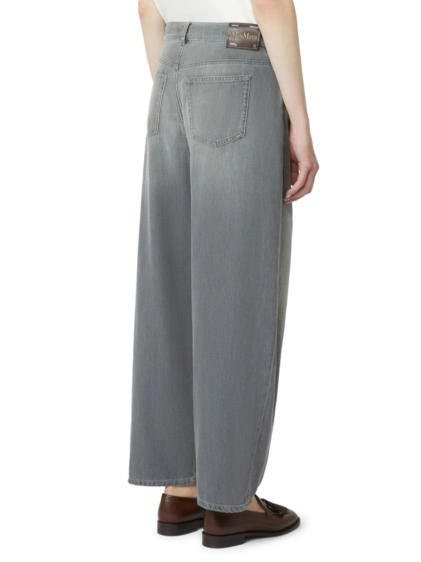 Max Mara Wide-Leg Denim Pants With Classic Five-Pocket Design
