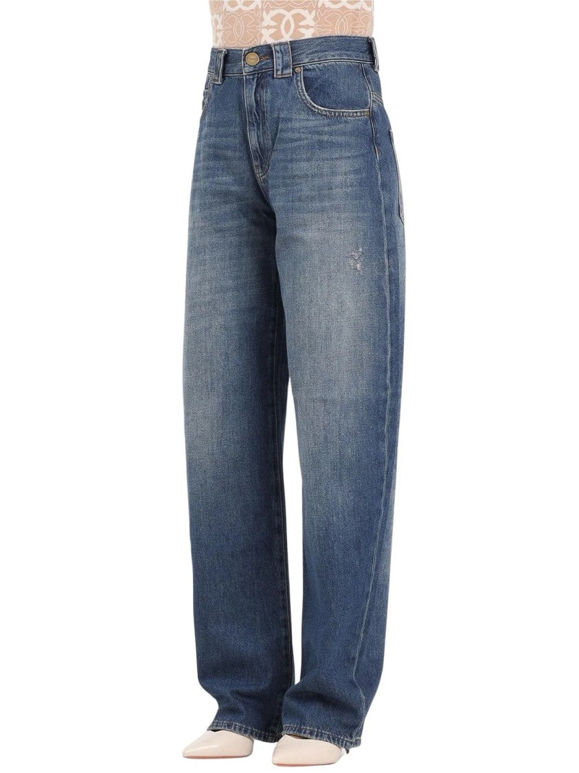 Pinko Blue Cotton Classic Jeans