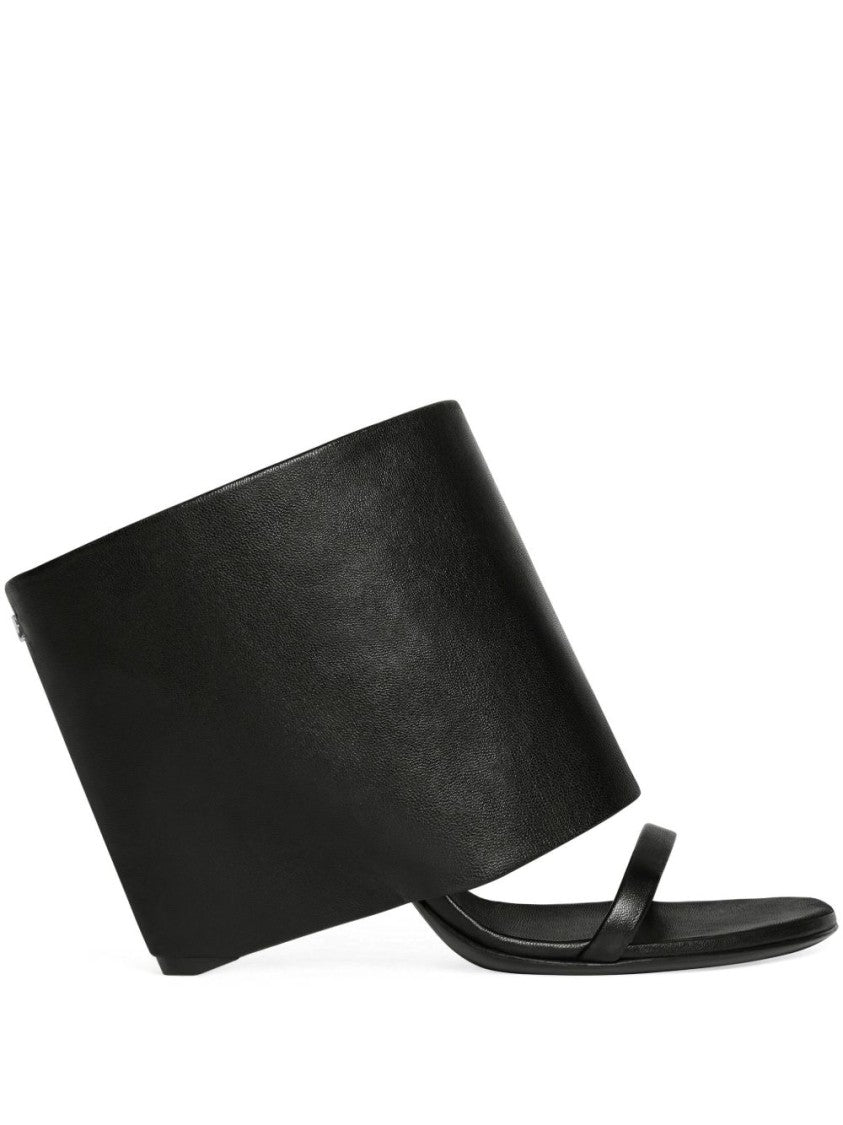 Courrèges Structured Black Sandals