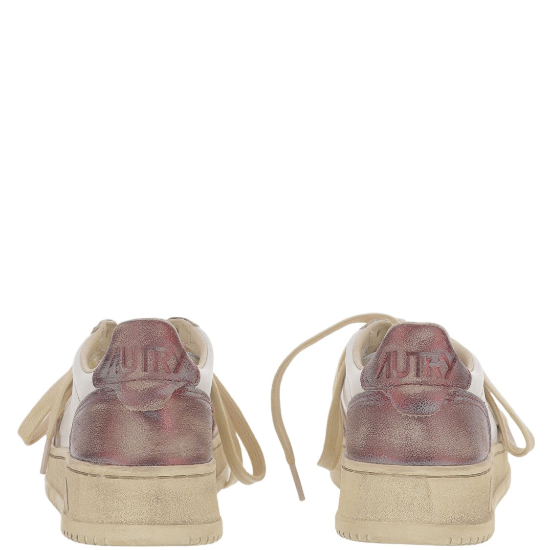 Autry Leather Sneakers With Vintage Color-Block Design And Logo Details