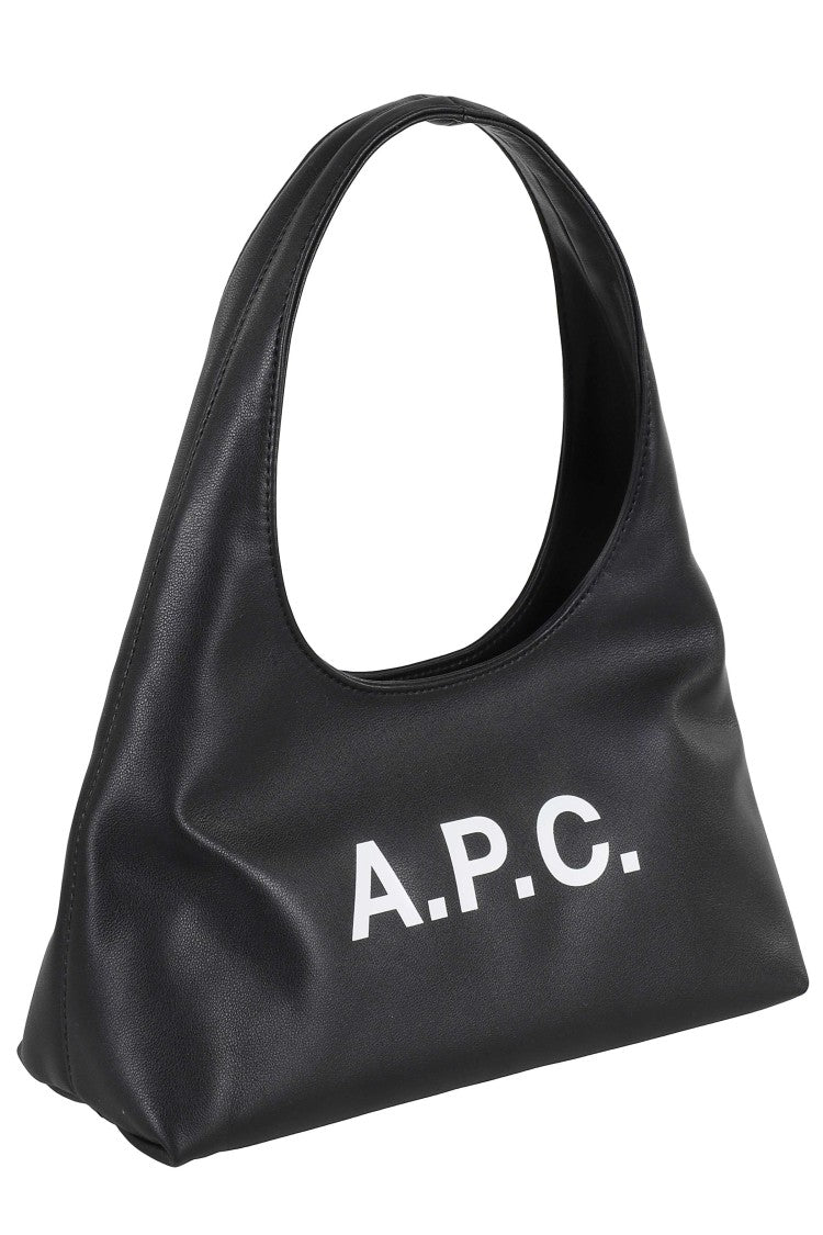 A.P.C. Black Baby Ninon Polyurethane Shoulder Bag