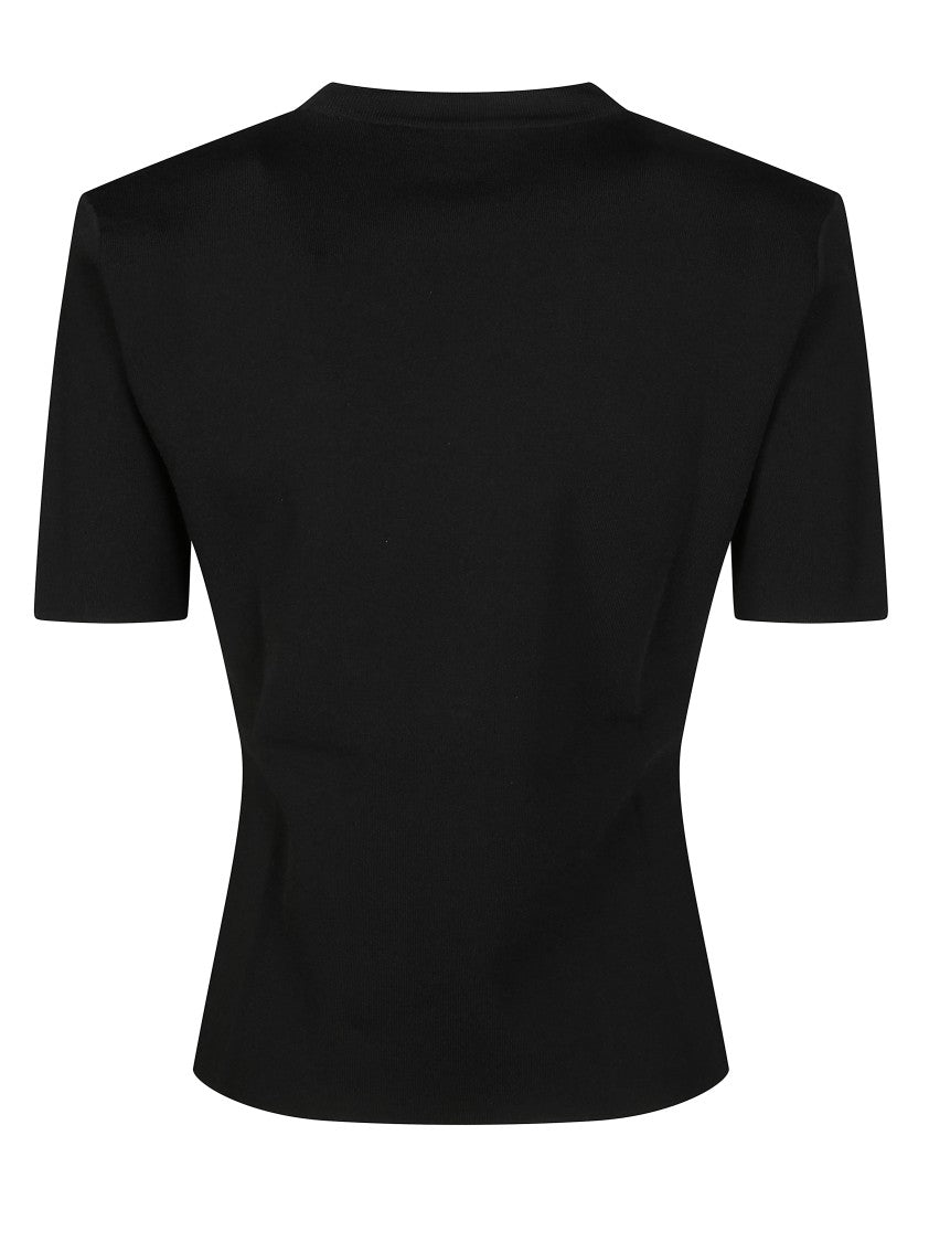 Max Mara Short-Sleeve T-Shirt With Viscose Logo
