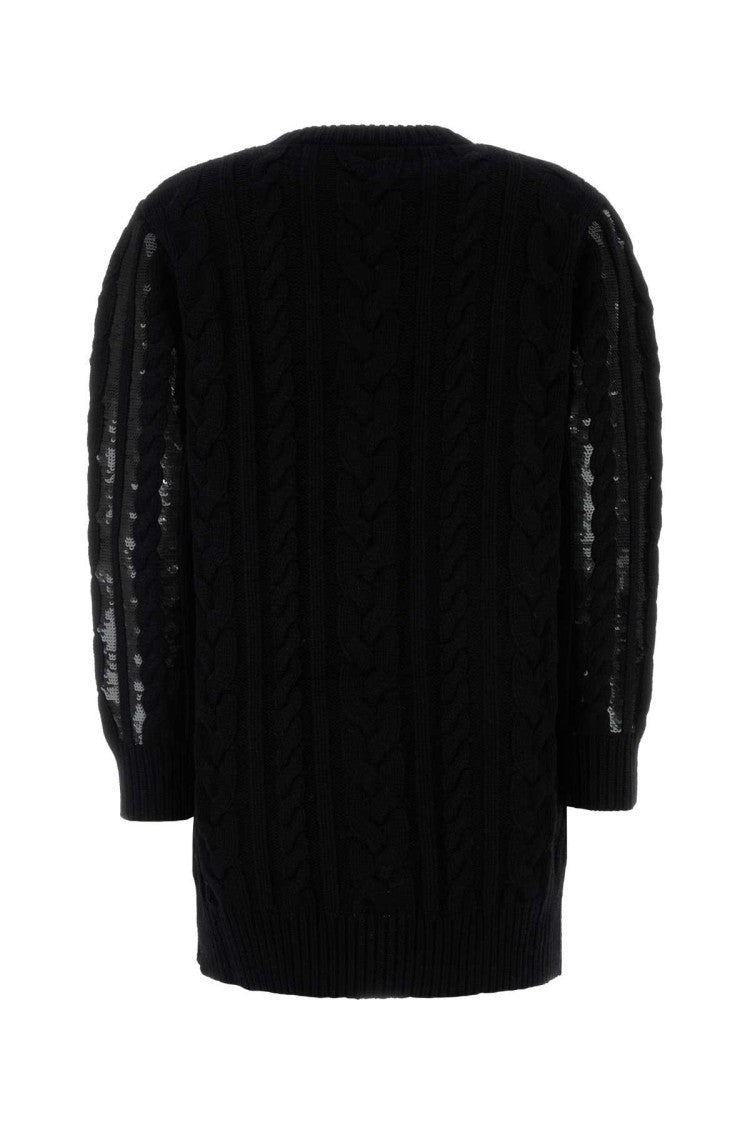 Max Mara Black Wool Blend Mambo Sweater Dress