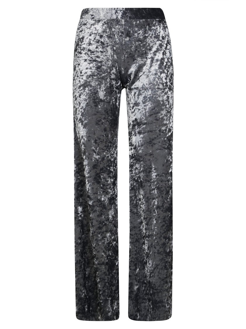 Forte Forte Iridescent Stretch Velvet High-Waisted Pants