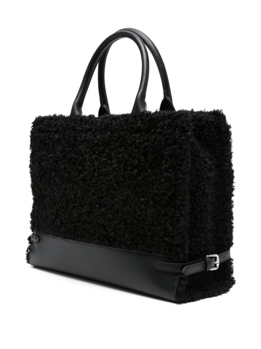 Twin-Set Textured Black Handbag