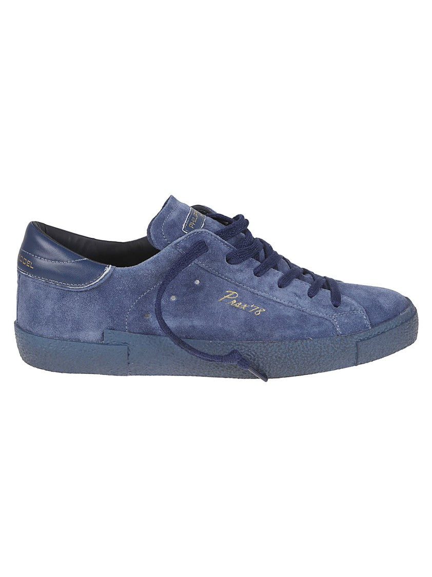 Philippe Model Calf Leather Sneakers With Soft Suede Finish
