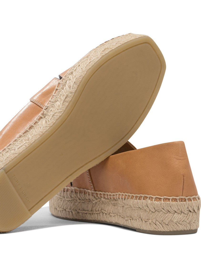 Tory Burch Beige Espadrilles With Woven Jute Sole
