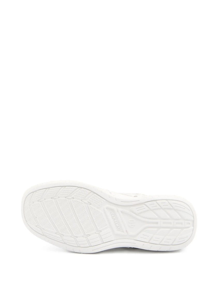 Balenciaga White Hamptons Wornout Distressed Leather Sneakers