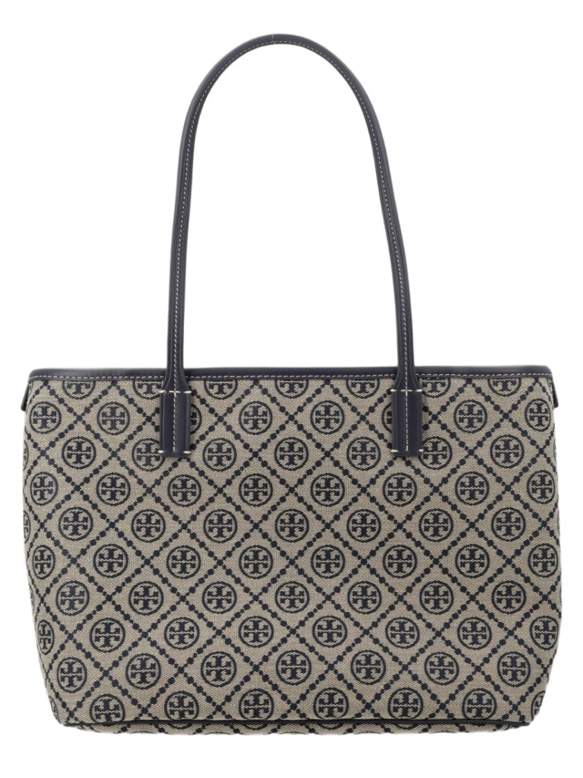Tory Burch Small Rectangular Tote Bag With Monogram Pattern