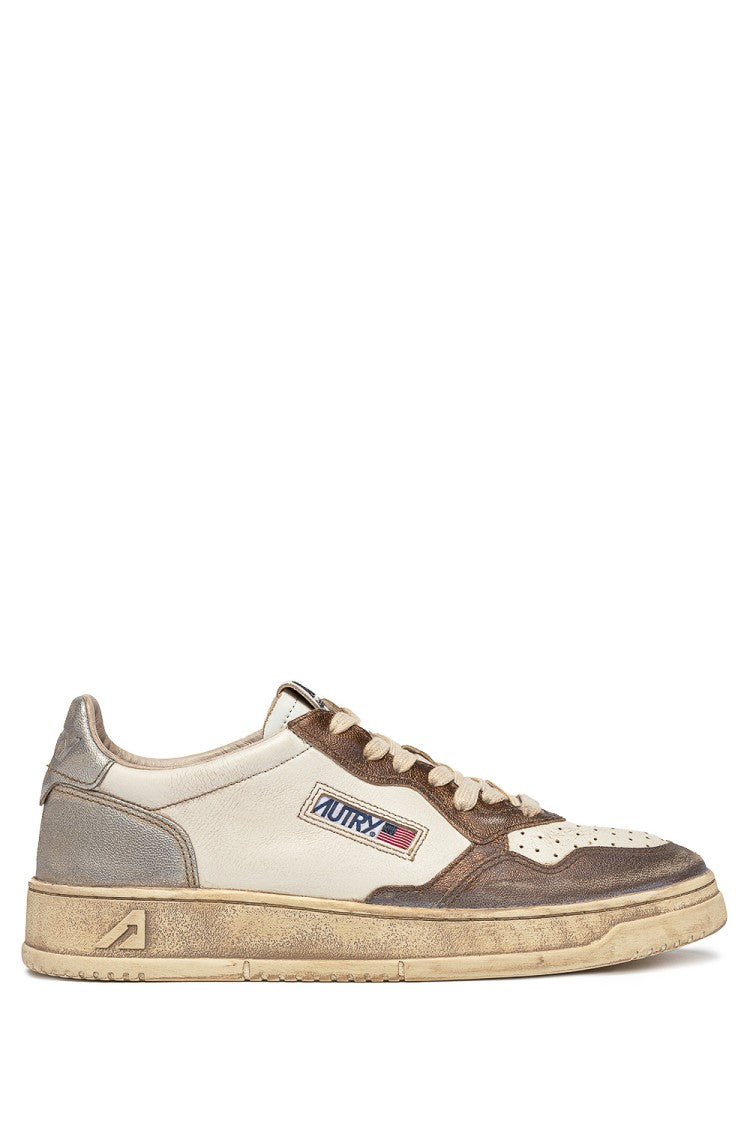 Autry Supervintage Women’S Sneakers In Antiqued Leather