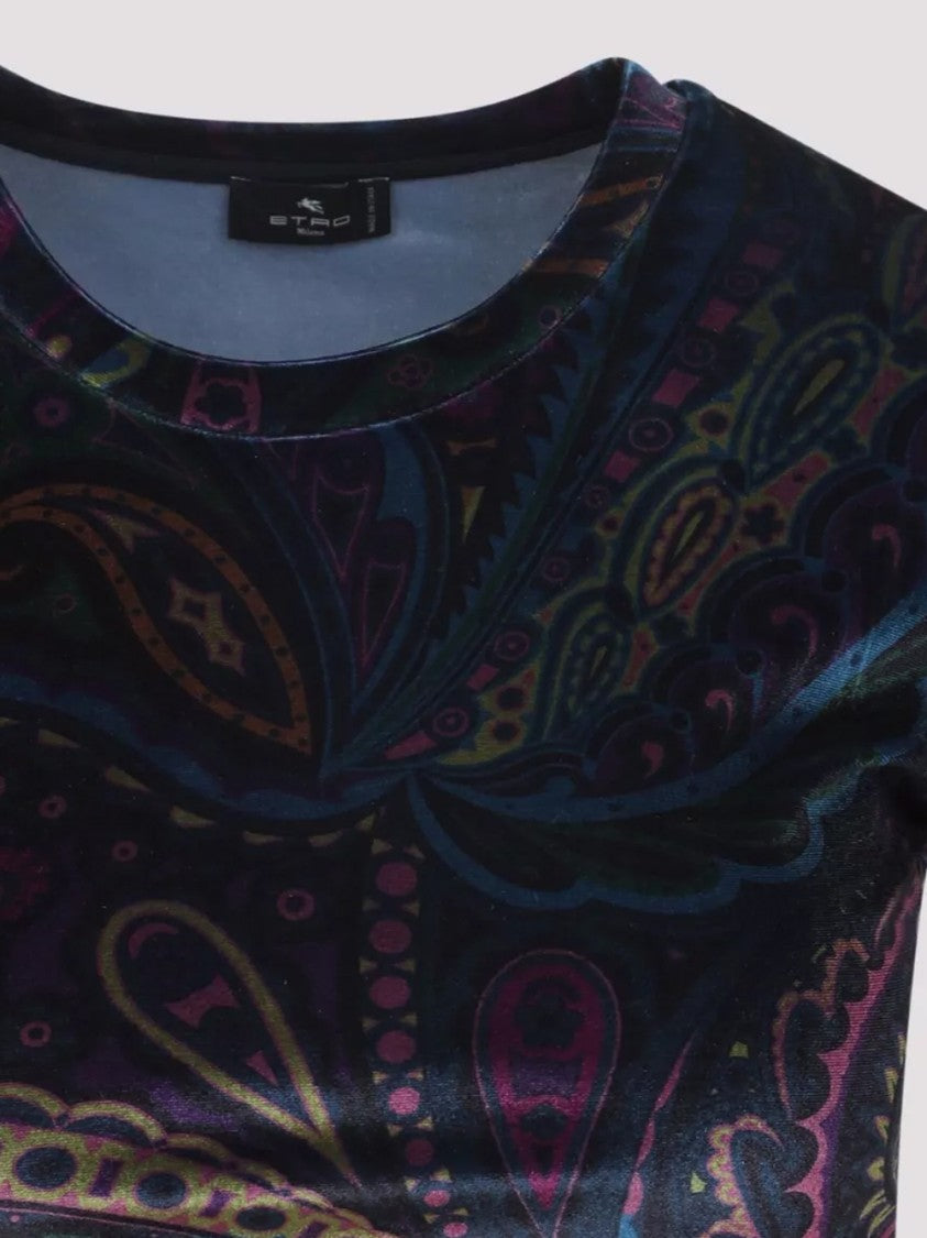 Etro Long-Sleeved Fitted Top With Vibrant Paisley Pattern