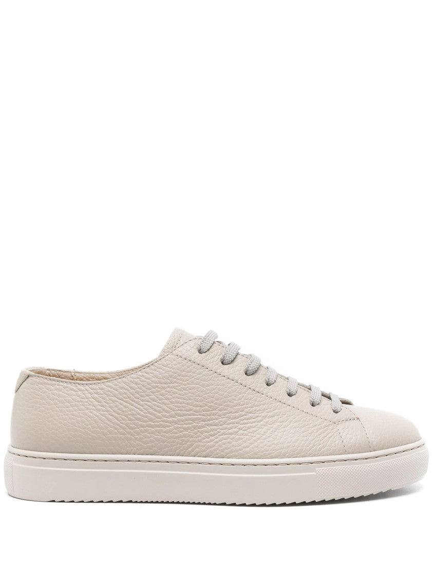 Doucal's Textured Leather Trainers