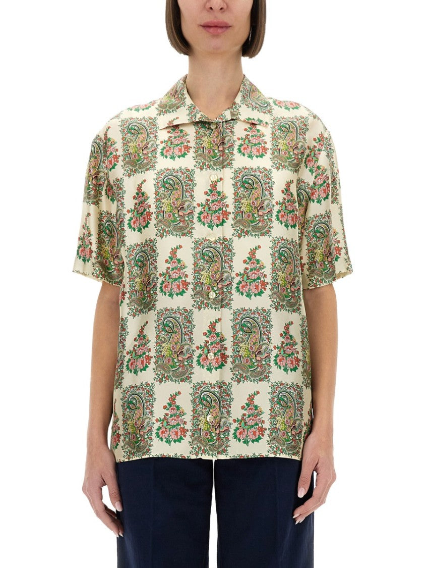Etro Paisley And Floral Print Silk Shirt