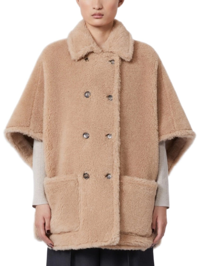Max Mara Plush Teddy Bear Jacket With Double-Breasted Closure