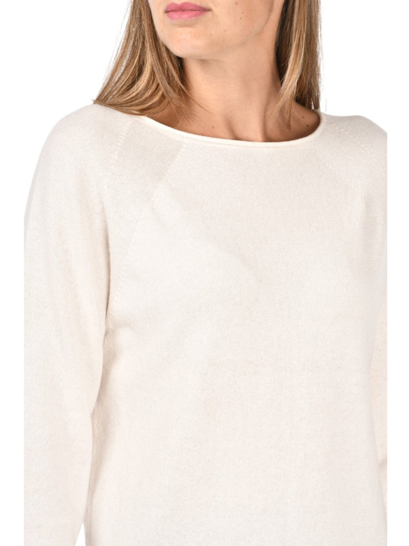 Gran Sasso Black Wide Neck Cashmere Top