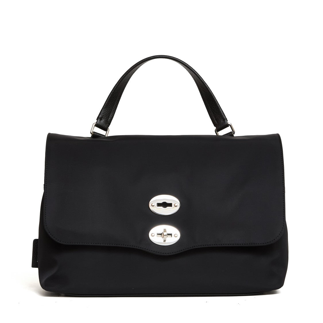 Zanellato Nikel Vitello Leather Medium Postina Handbag