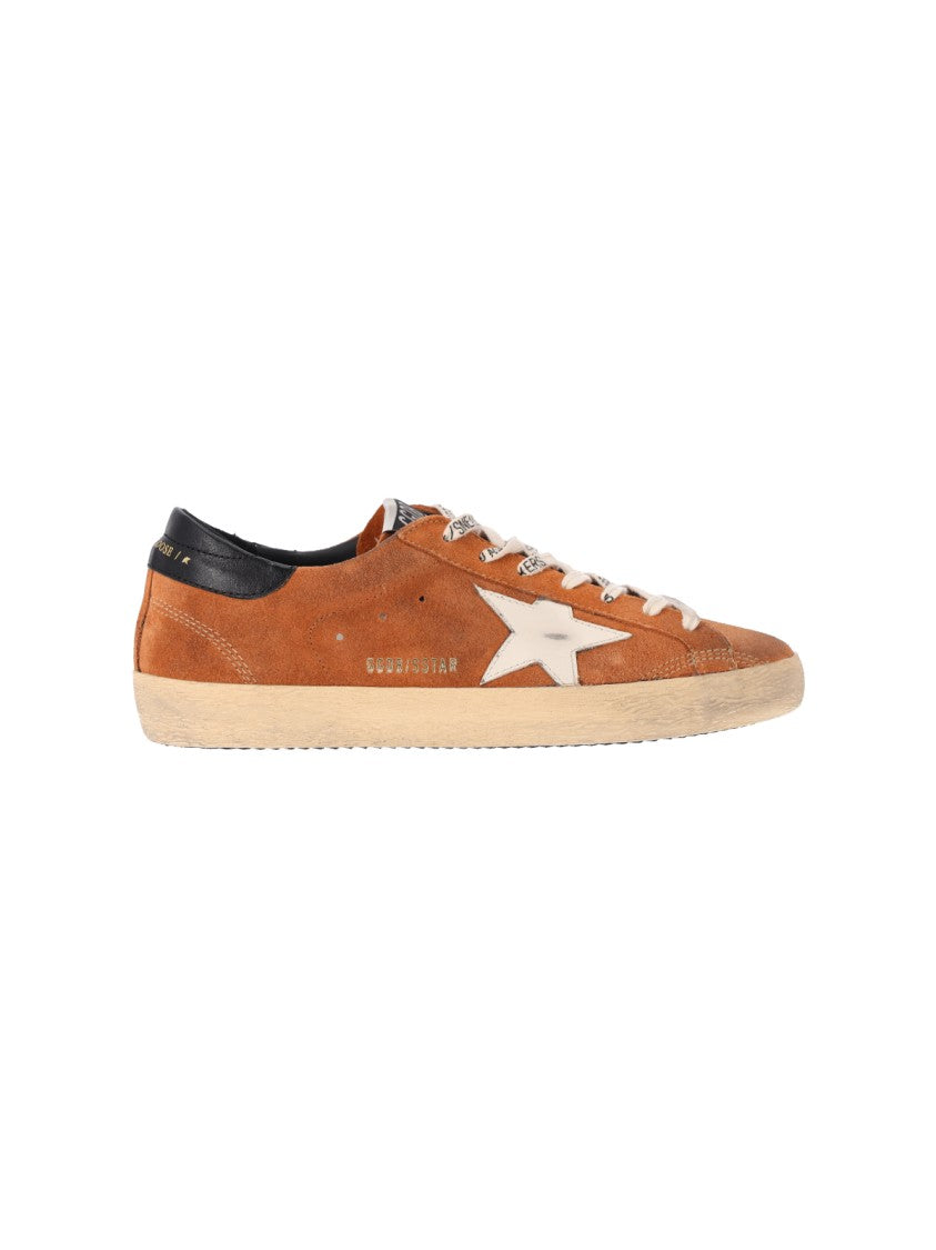 Golden Goose Brown Calf Suede Low-Top Sneakers
