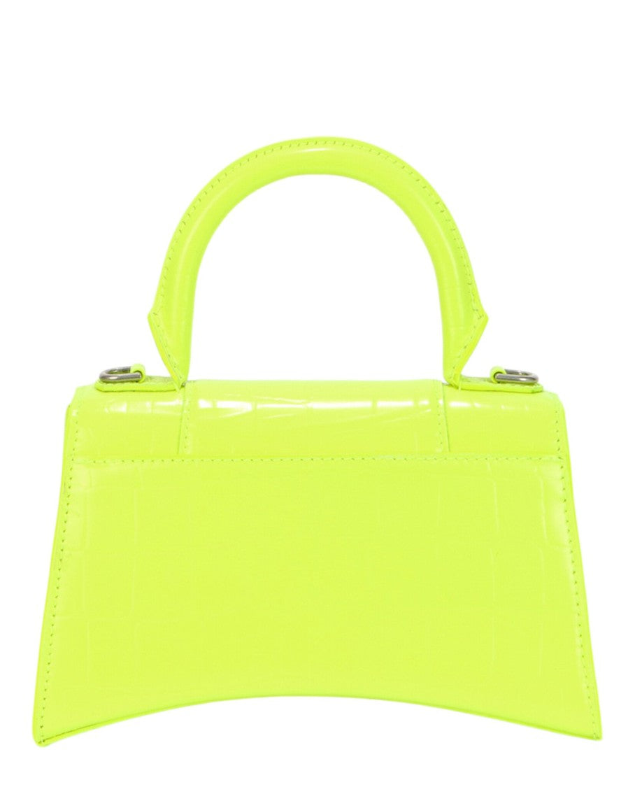 Balenciaga Croc-Embossed Hourglass Xs Top Handle Bag