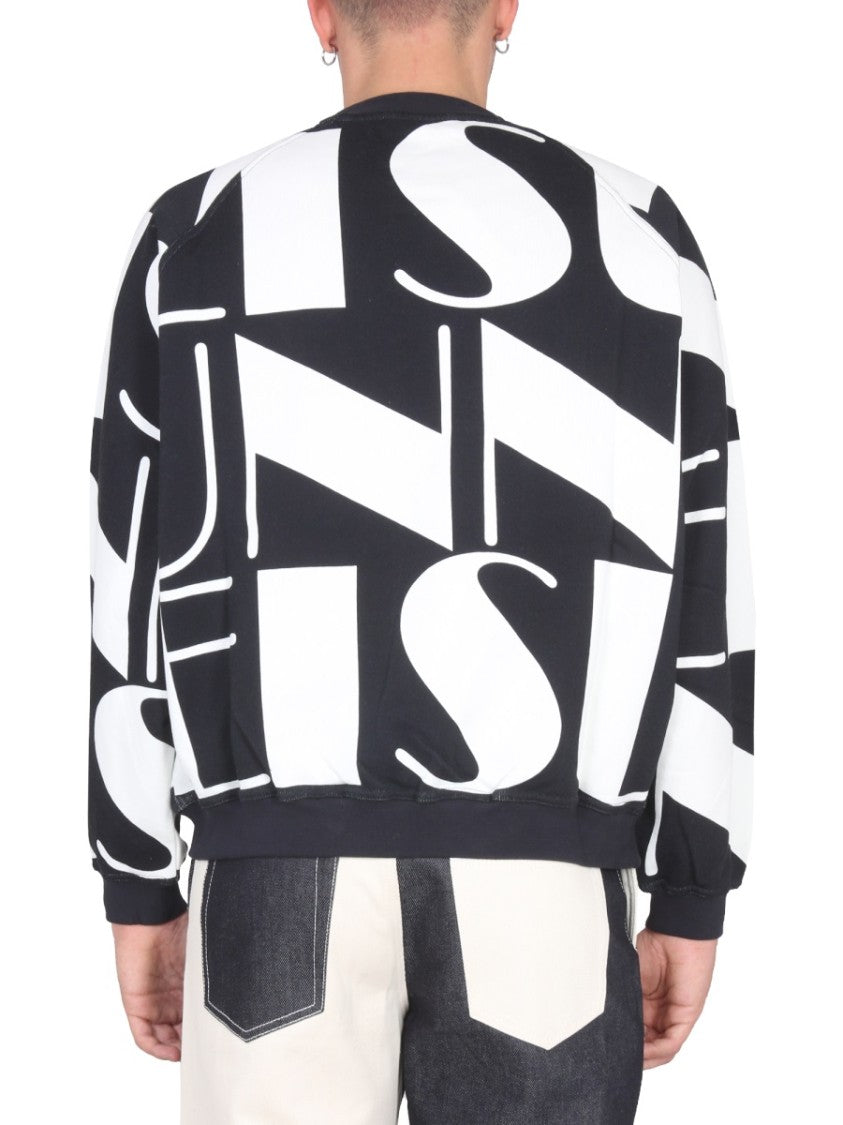Sunnei Oversized Graphic Print Crewneck Sweatshirt