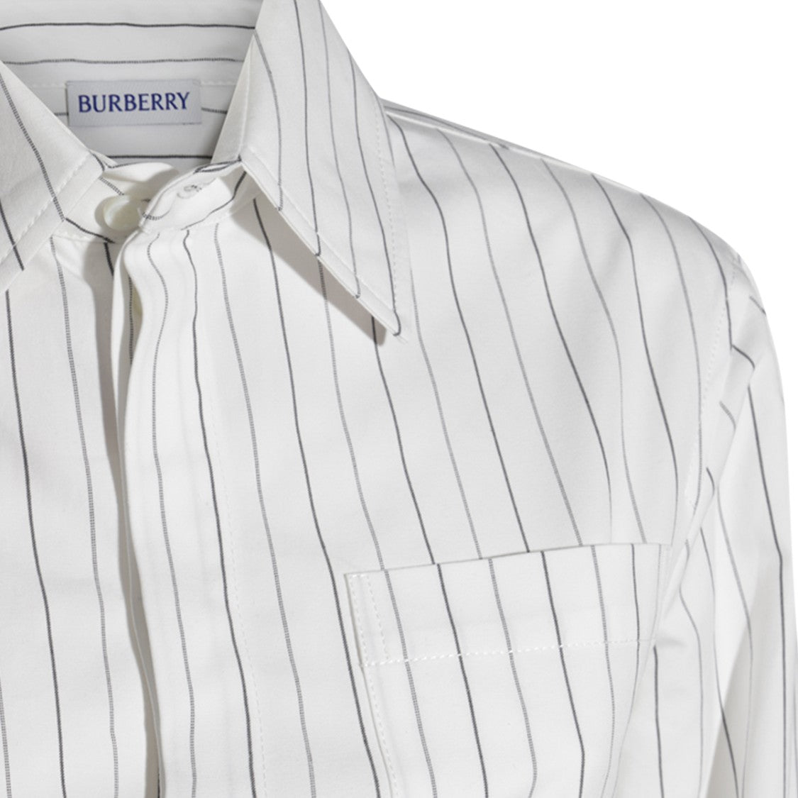 Burberry White Cotton All Over Casual Shirt