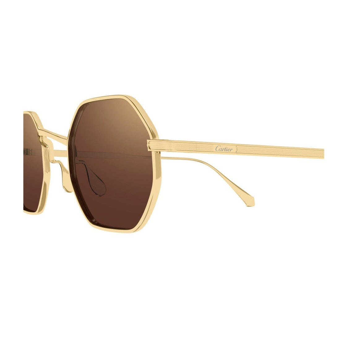 Cartier Gold Signature C De Cartier Titanium Geometric Sunglasses