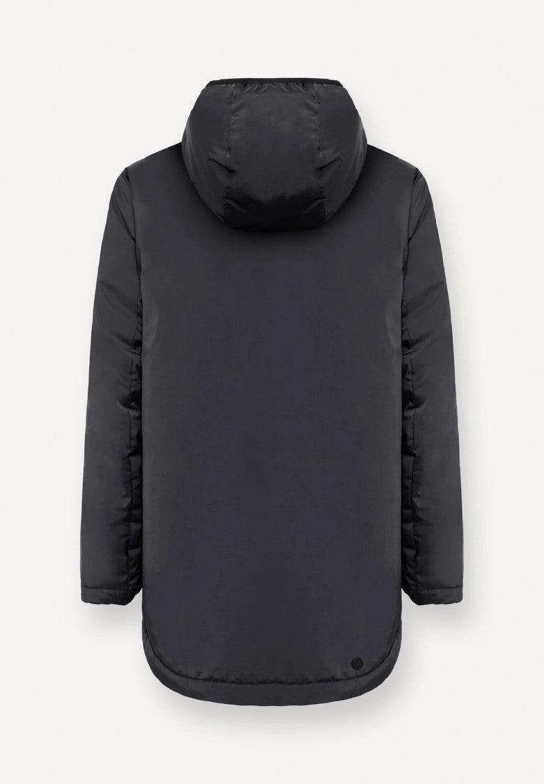 Colmar Black Minimalist Hooded Zip Jacket