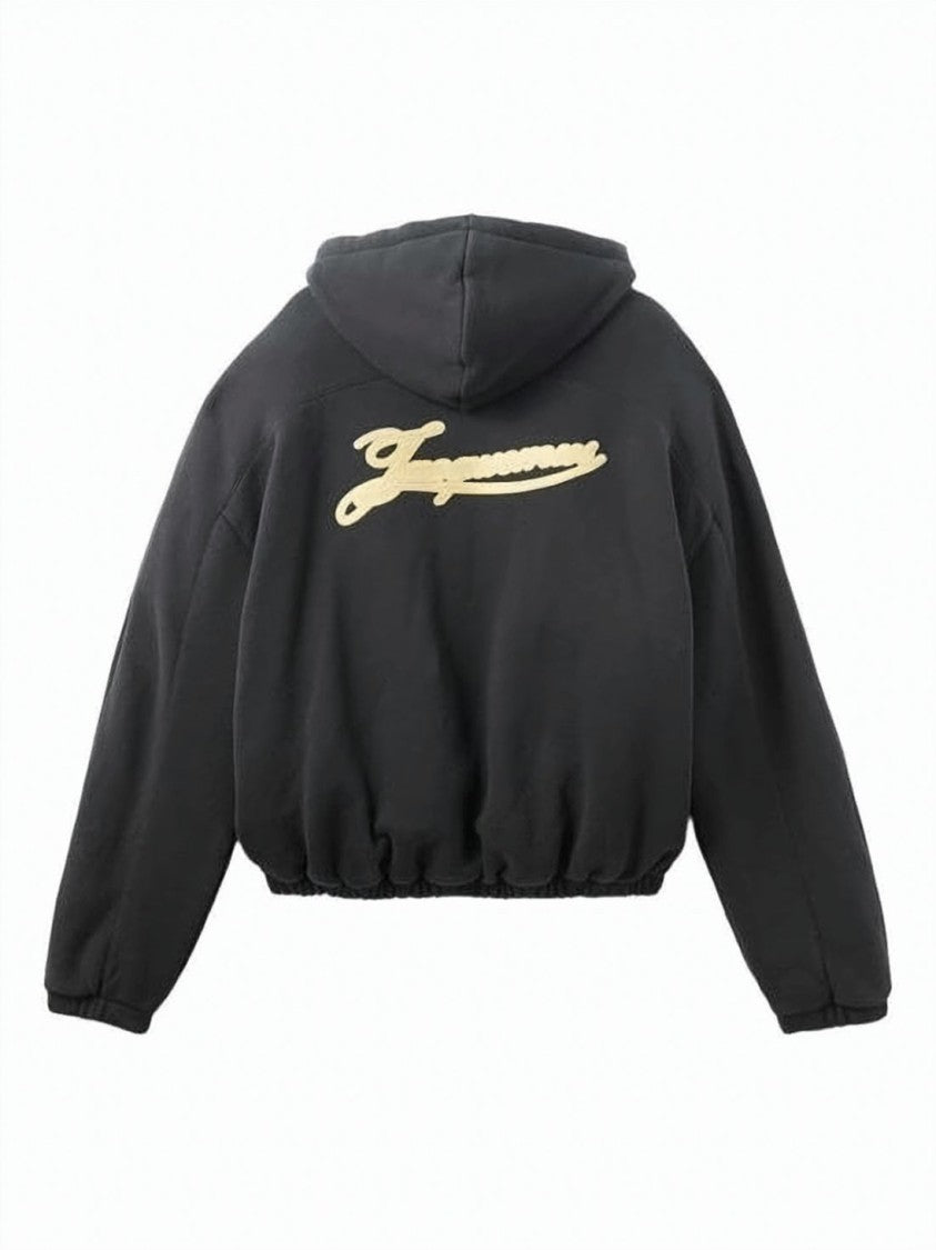Jacquemus Cropped Hoodie With Adjustable Drawstring