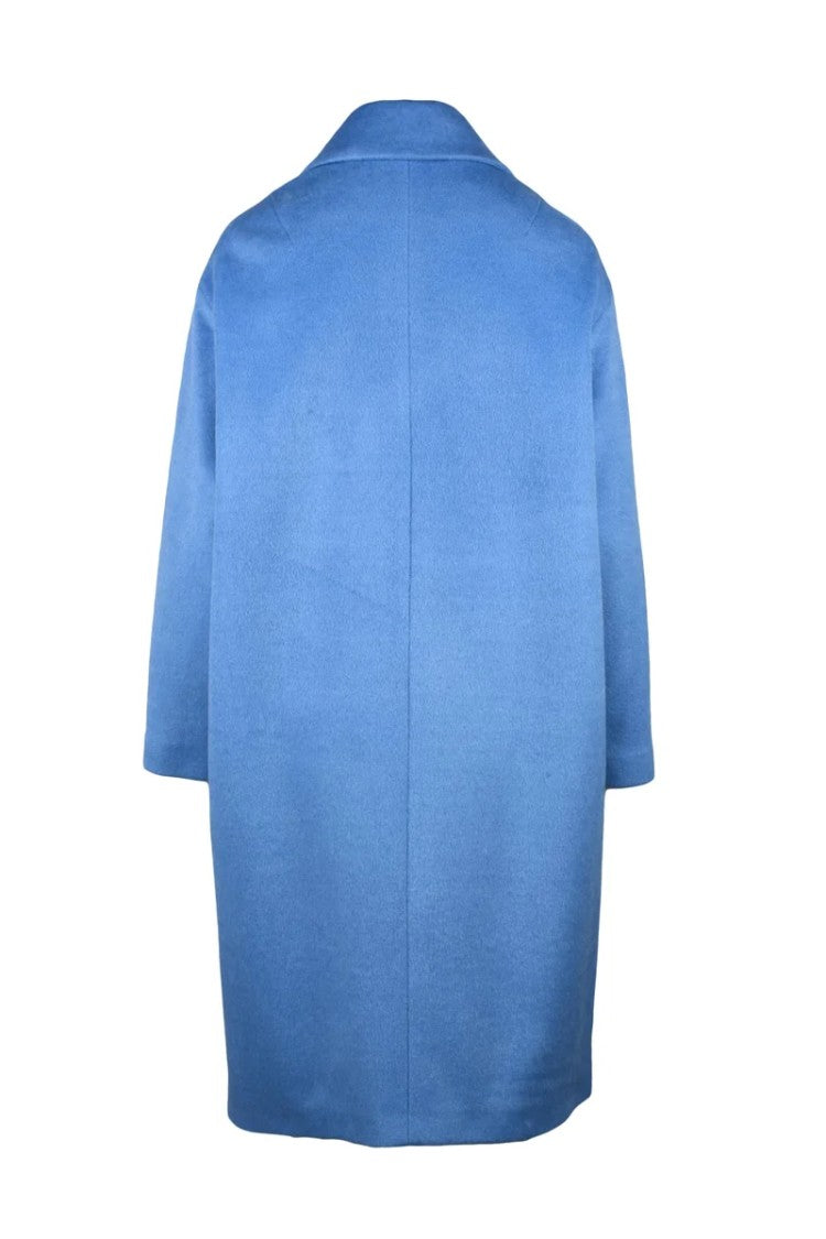 Oliver Horigamy Double-Breasted Coat - Light Blue