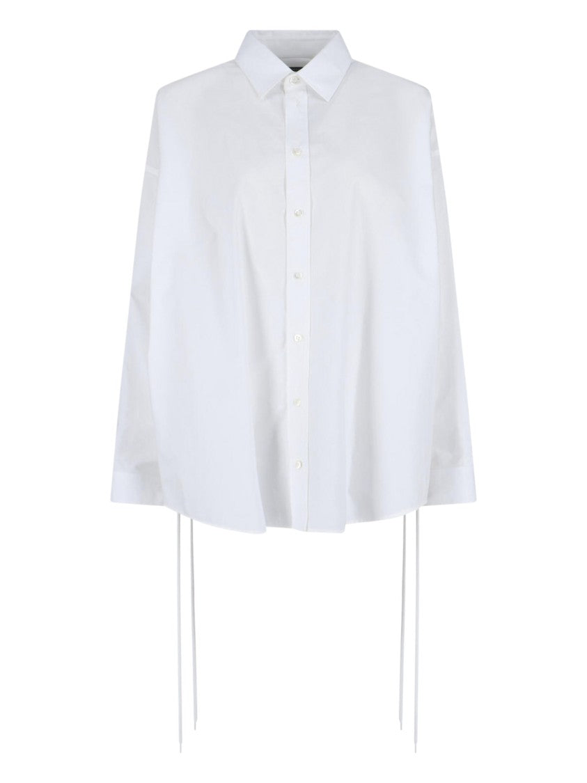 Balenciaga White Cotton Shirt With Laces