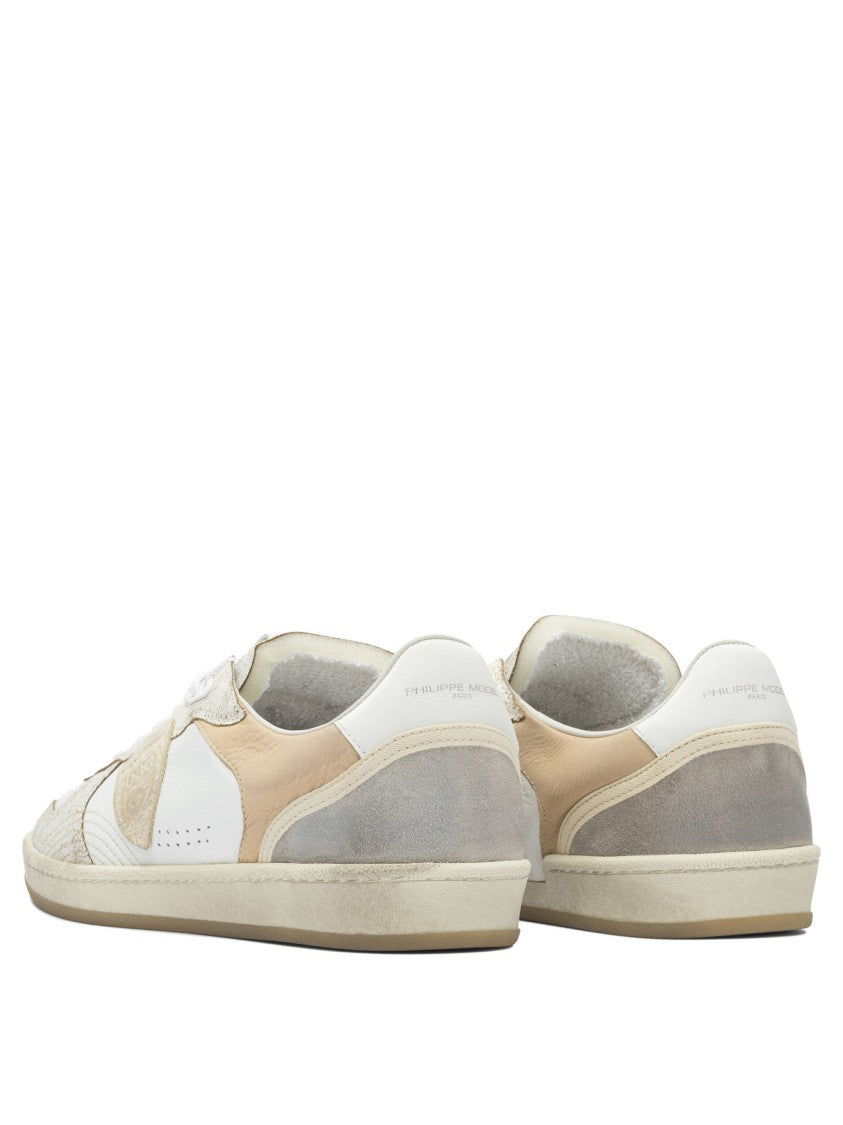Philippe Model Paris Low-Top Sneakers With Textured Leather Panels