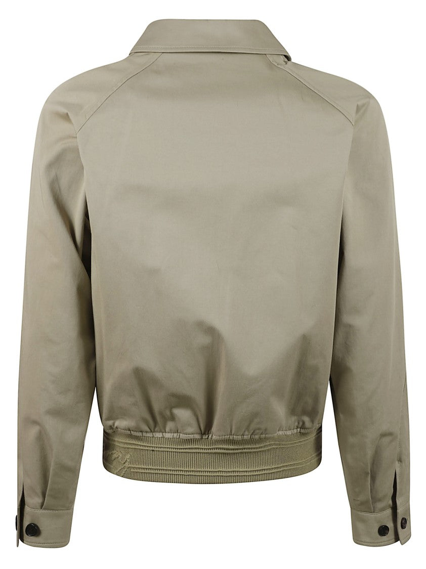 Burberry Zip-Front Coat With Ribbed Detail