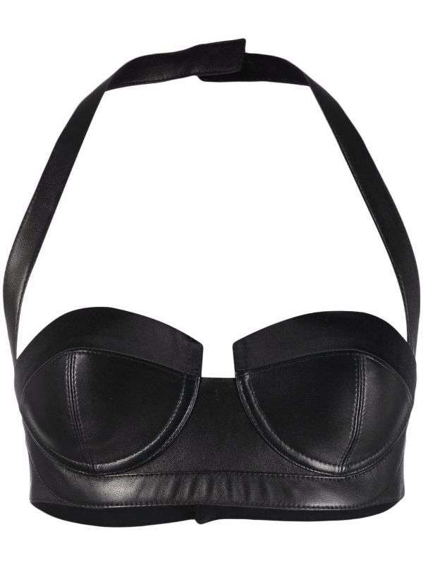 Balmain Halterneck Sweetheart-Neck Bra