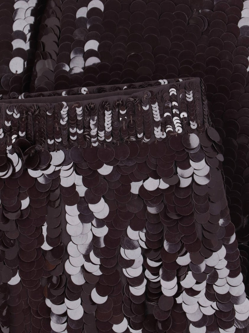 Parosh Maxi Skirt With All-Over Sequin Embellishment