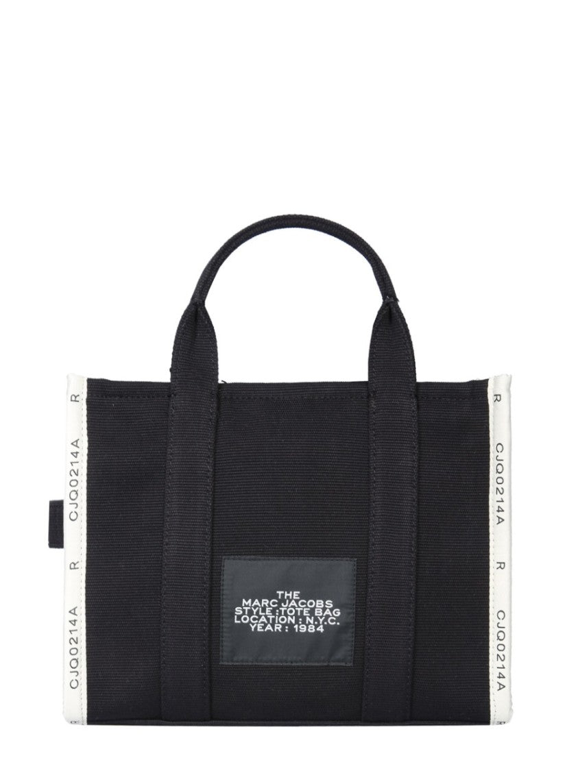 Marc Jacobs Black And White Medium Fabric Tote Bag