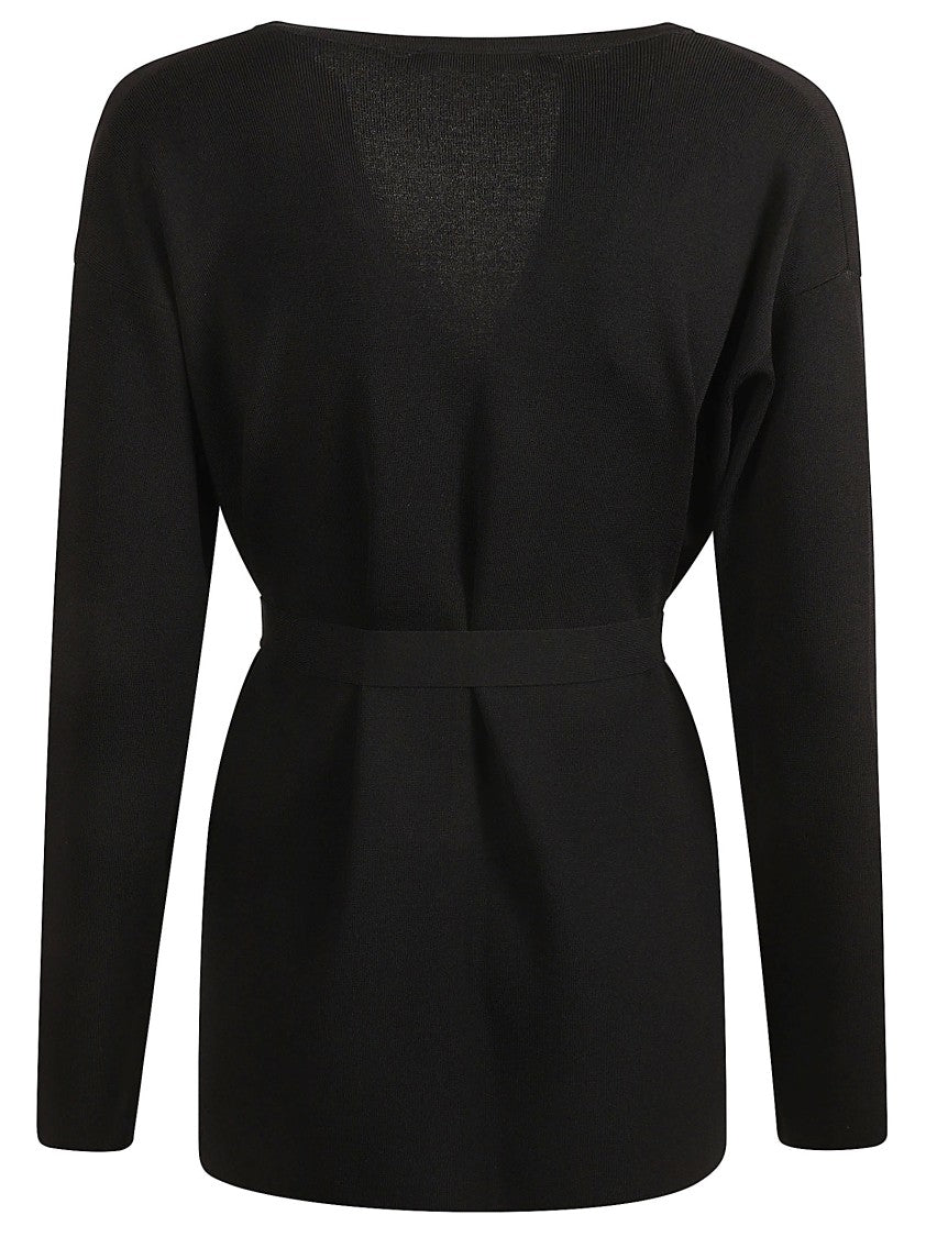 Max Mara Wrap Design Black Sweater