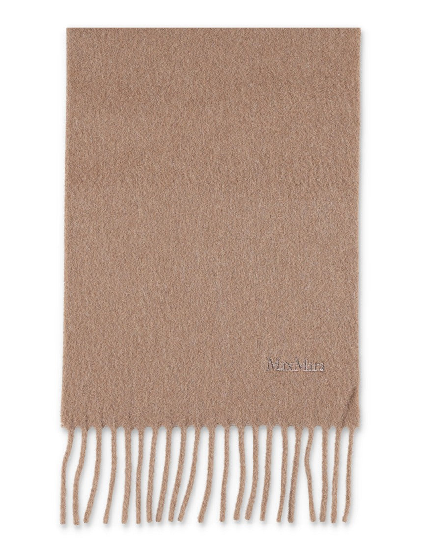 Max Mara Wool Scarf With Embroidered Logo