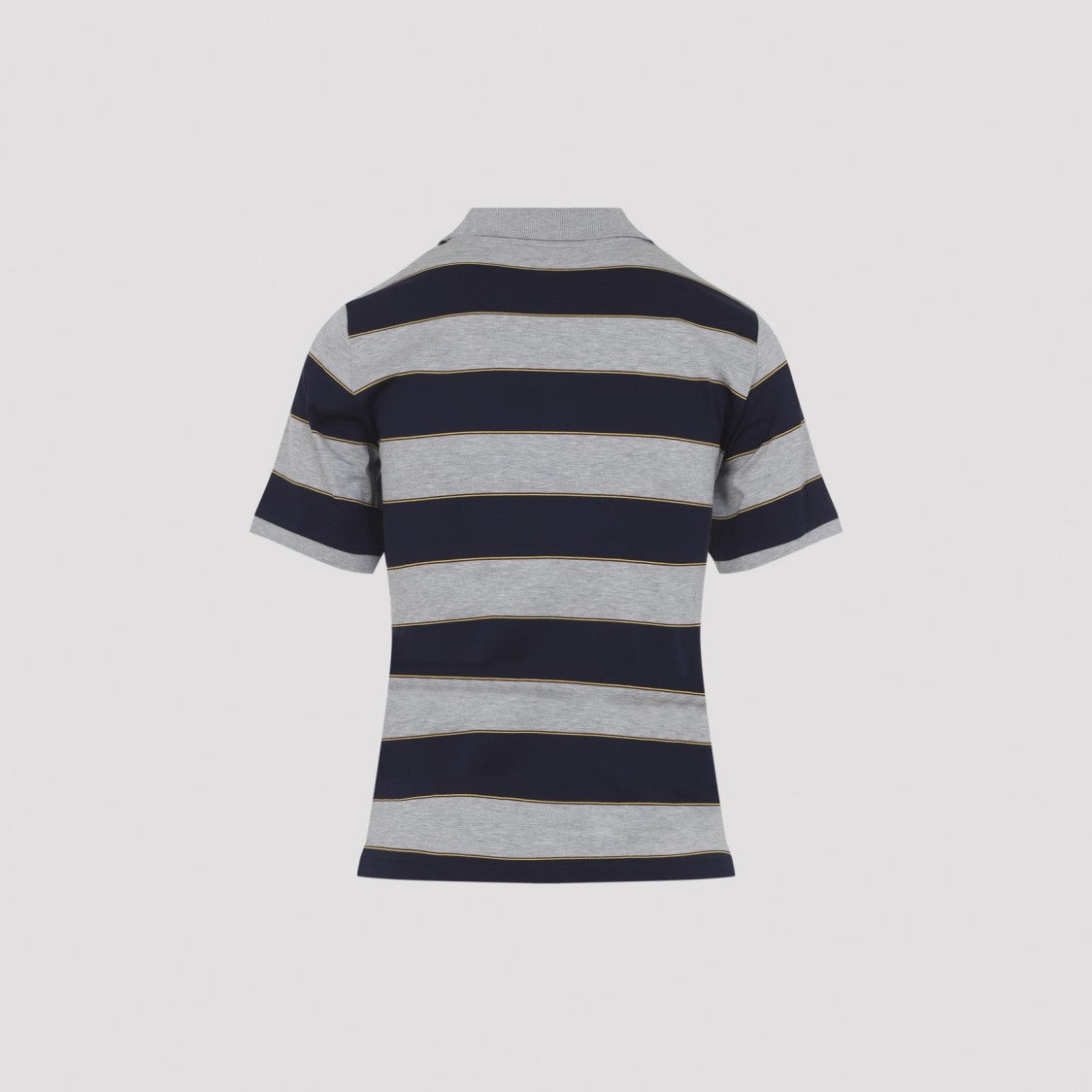 Miu Miu Horizontal Stripe Polo Shirt With Classic Collar