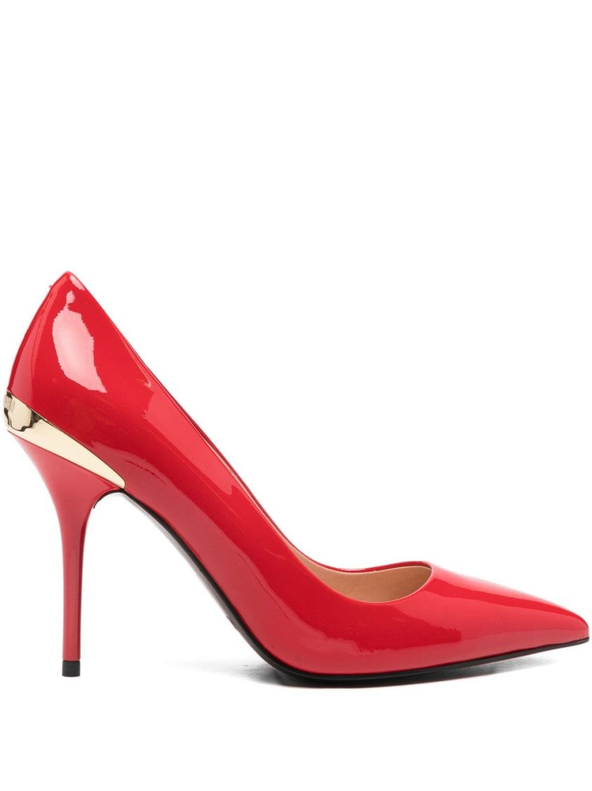 Love Moschino Mid-Heel Red Pumps With Glossy Finish