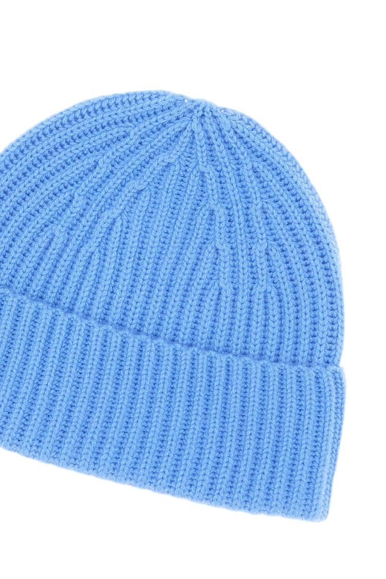 Lisa Yang Light Blue Martigny Ribbed Cashmere Hat