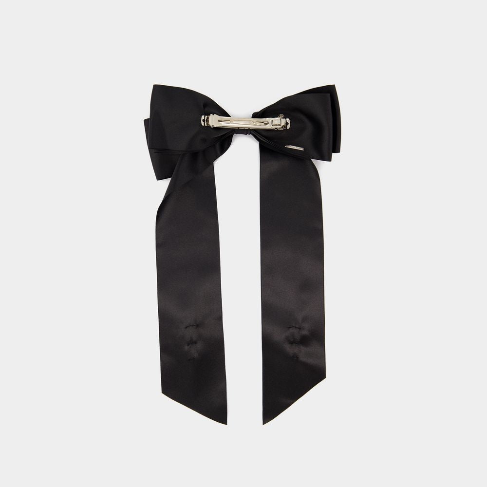 Simone Rocha Flower Bow Hair Clip - Polyester - Black