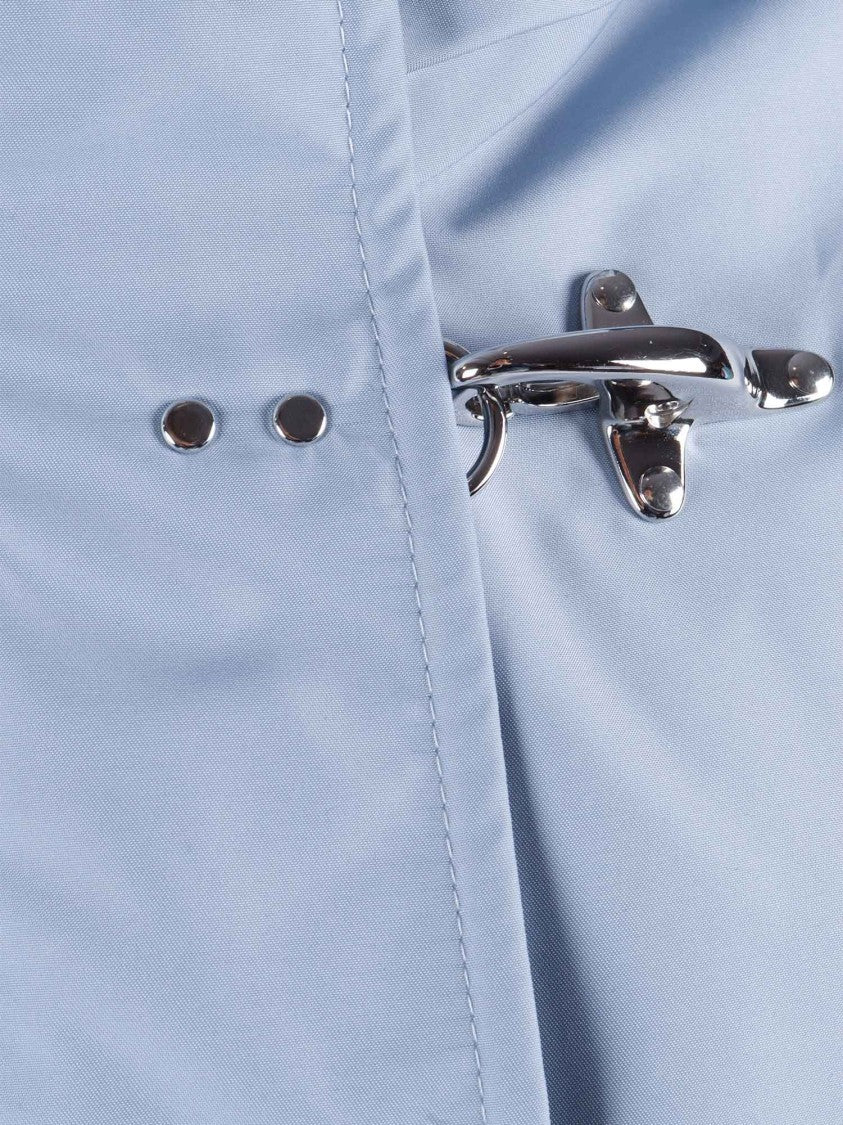 Fay Light Blue Hooded Polyester Parka