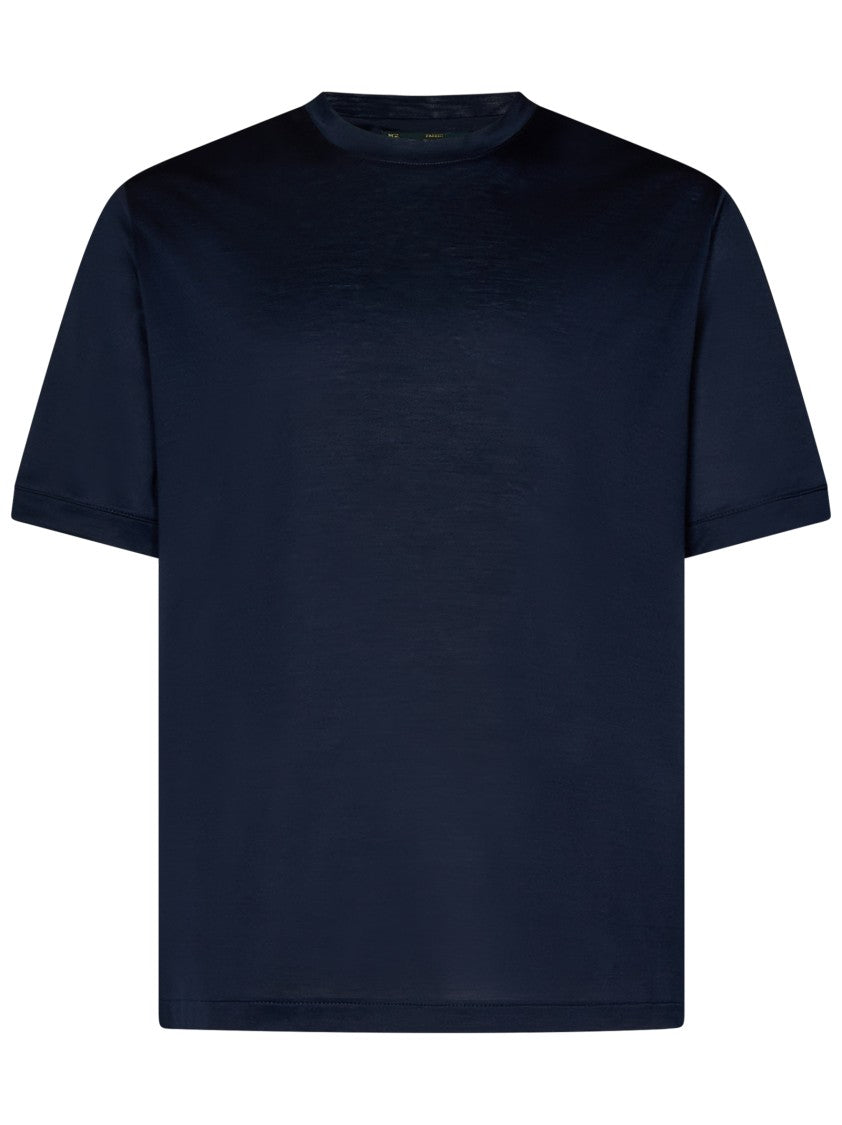 Lapointe Classic Navy Blue Cotton T-Shirt With Design