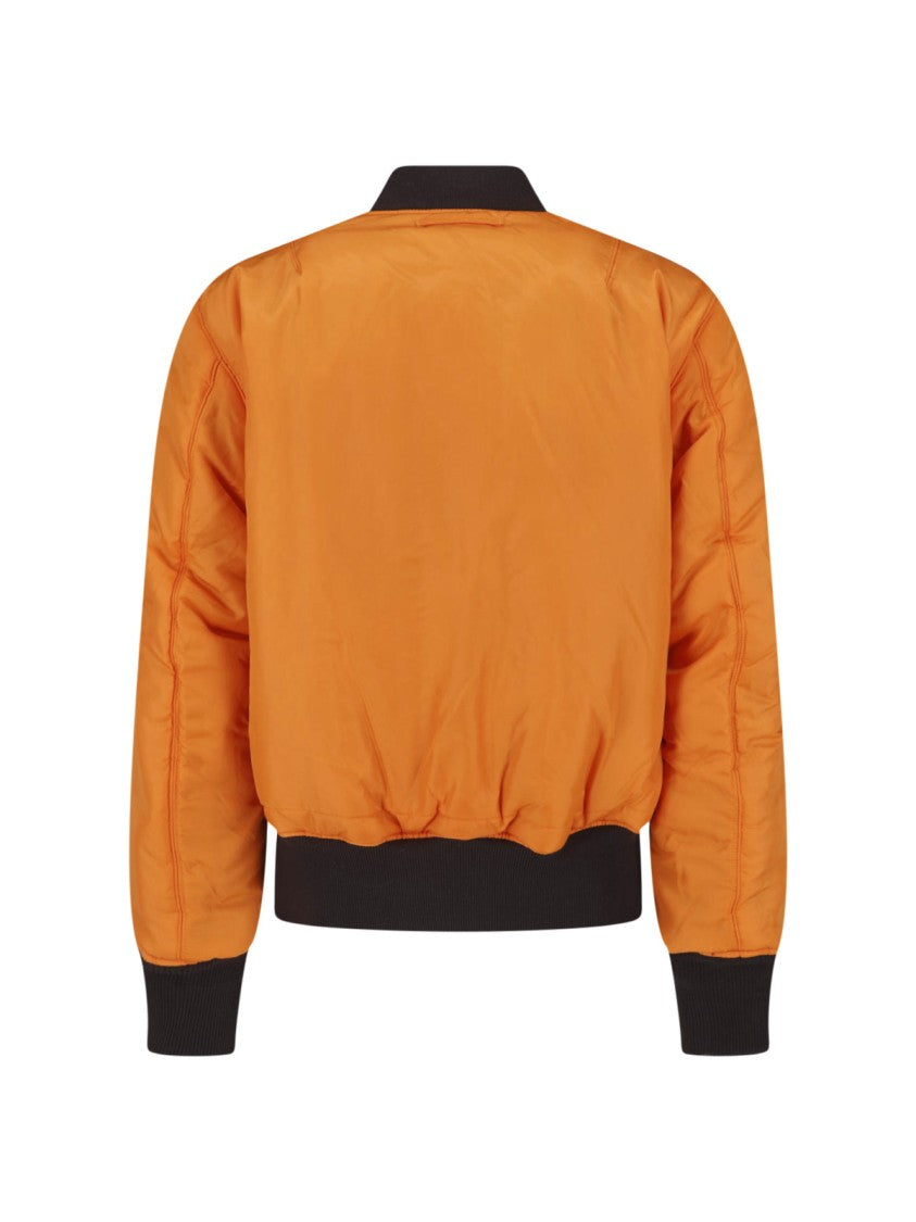 Alpha Industries Brown Nylon Reversible Ma-1 Bomber Jacket