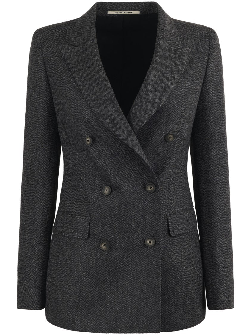 Tagliatore Tailored Virgin Wool And Cashmere Jacket