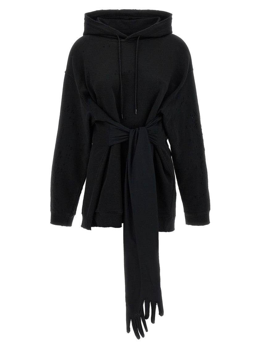 Mm6 By Maison Margiela Hoodie Dress With Gloves