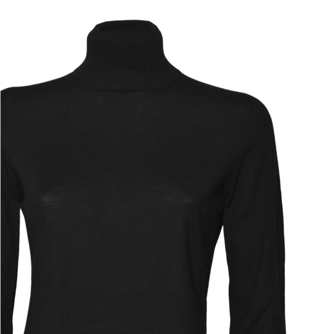 Max Mara Fitted Black Cashmere Sweater With High Turtleneck