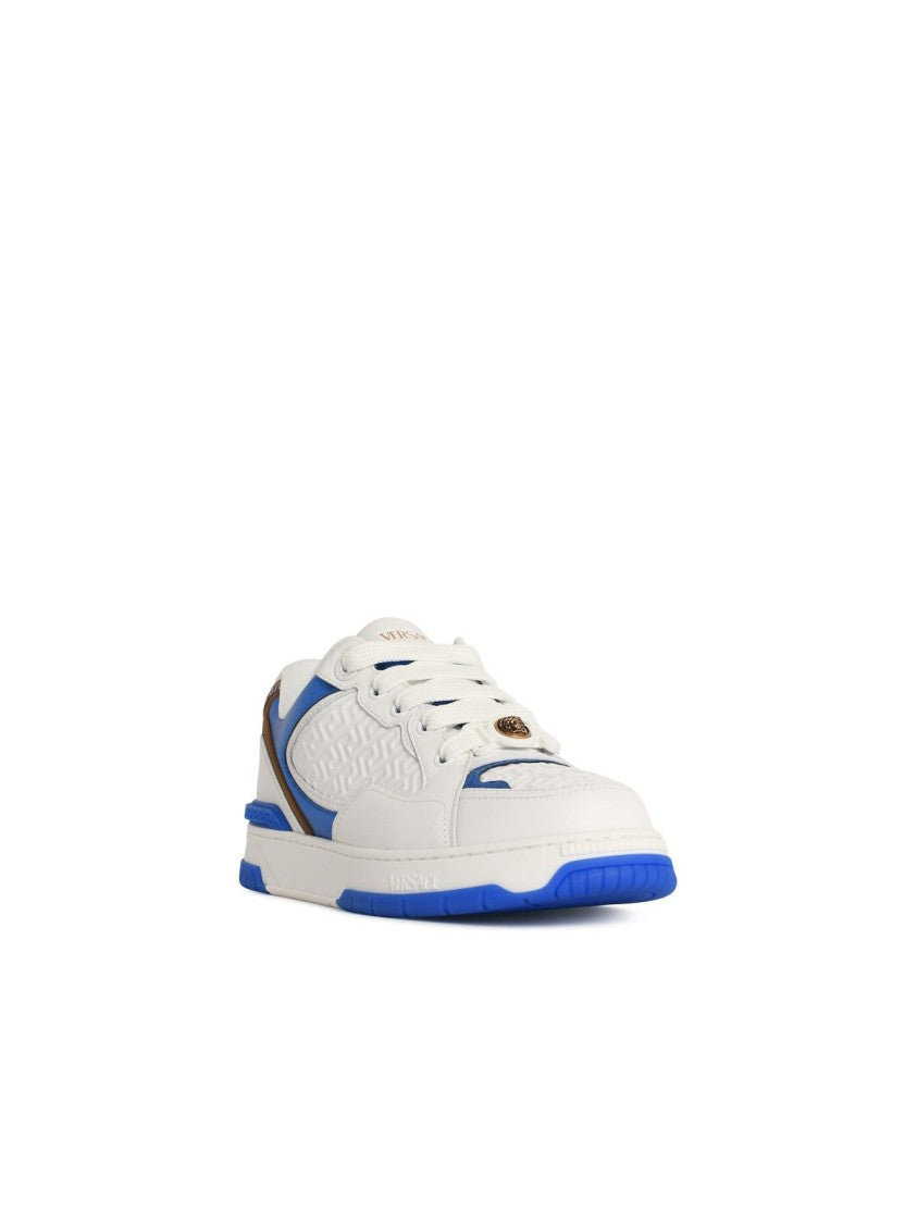 Versace 'Biggie' White Leather Sneakers